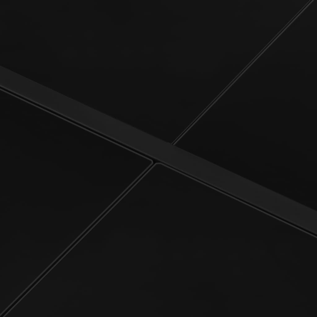 Zahradní Stůl 130 X 130 X 72 Cm Černý Ocel A Sklo