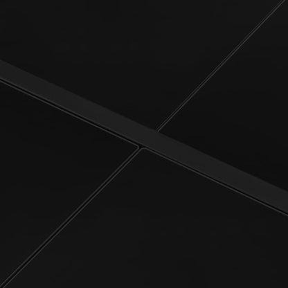 Zahradní Stůl 130 X 130 X 72 Cm Černý Ocel A Sklo