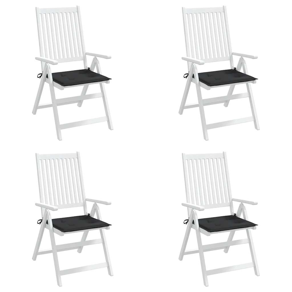 Podušky Na Zahradní Židli 4 Ks Černé Látka Oxford Černá