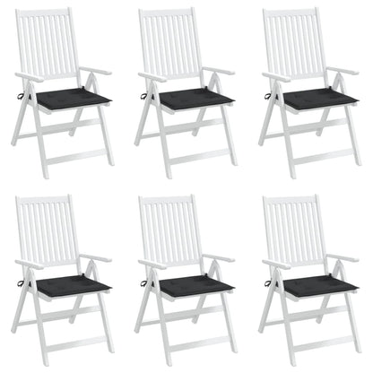 Podušky Na Zahradní Židli 6 Ks Černé 50X50X3 Cm Látka Oxford