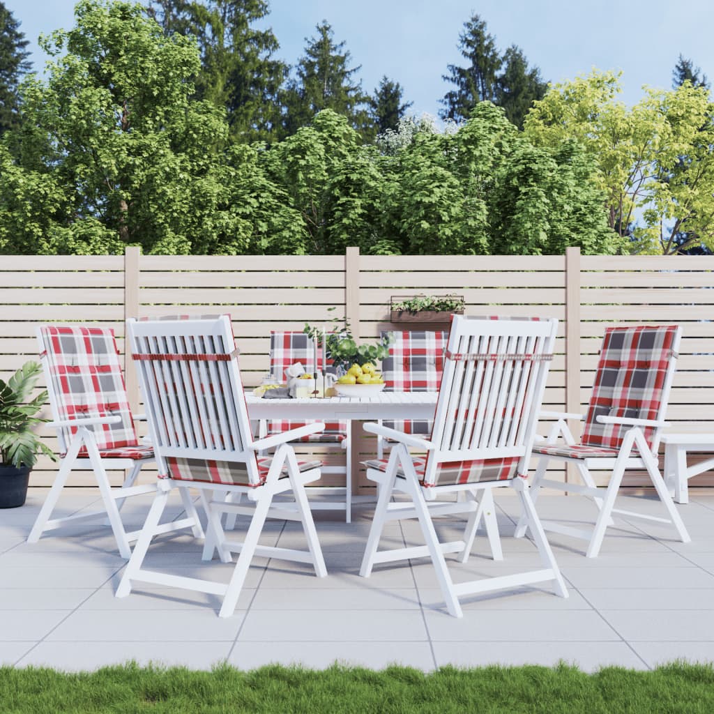 Podušky Na Židli S Vysokým Opěradlem 4 Ks Vzor Listů Textil