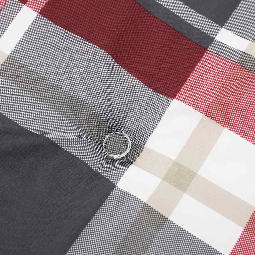 Poduška Na Polohovací Židli Červená Károvaná (75+105)X50X4 Cm