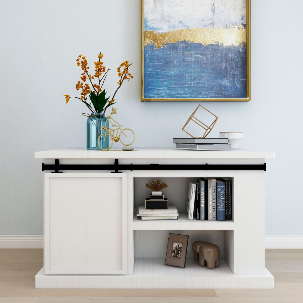 Kování Pro Posuvné Dveře Skříně Uhlíková Ocel Černá