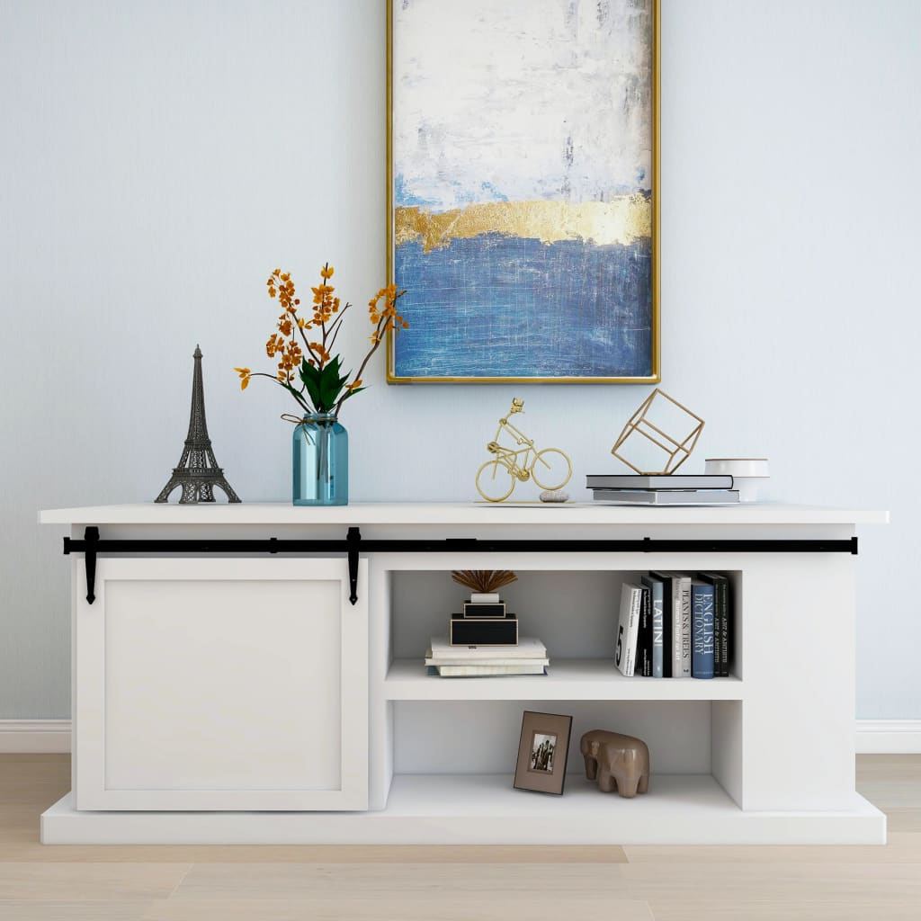 Kování Pro Posuvné Dveře Skříně Uhlíková Ocel Černá