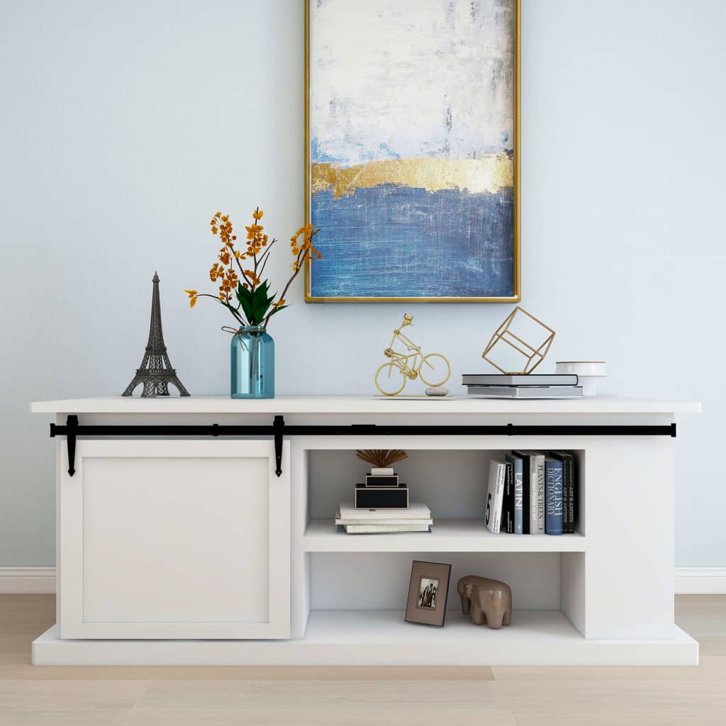 Kování Pro Posuvné Dveře Skříně Uhlíková Ocel Černá