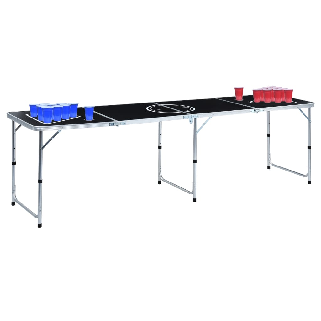 Skládací Stůl Na Beer Pong S Kelímky A Míčky 240 Cm