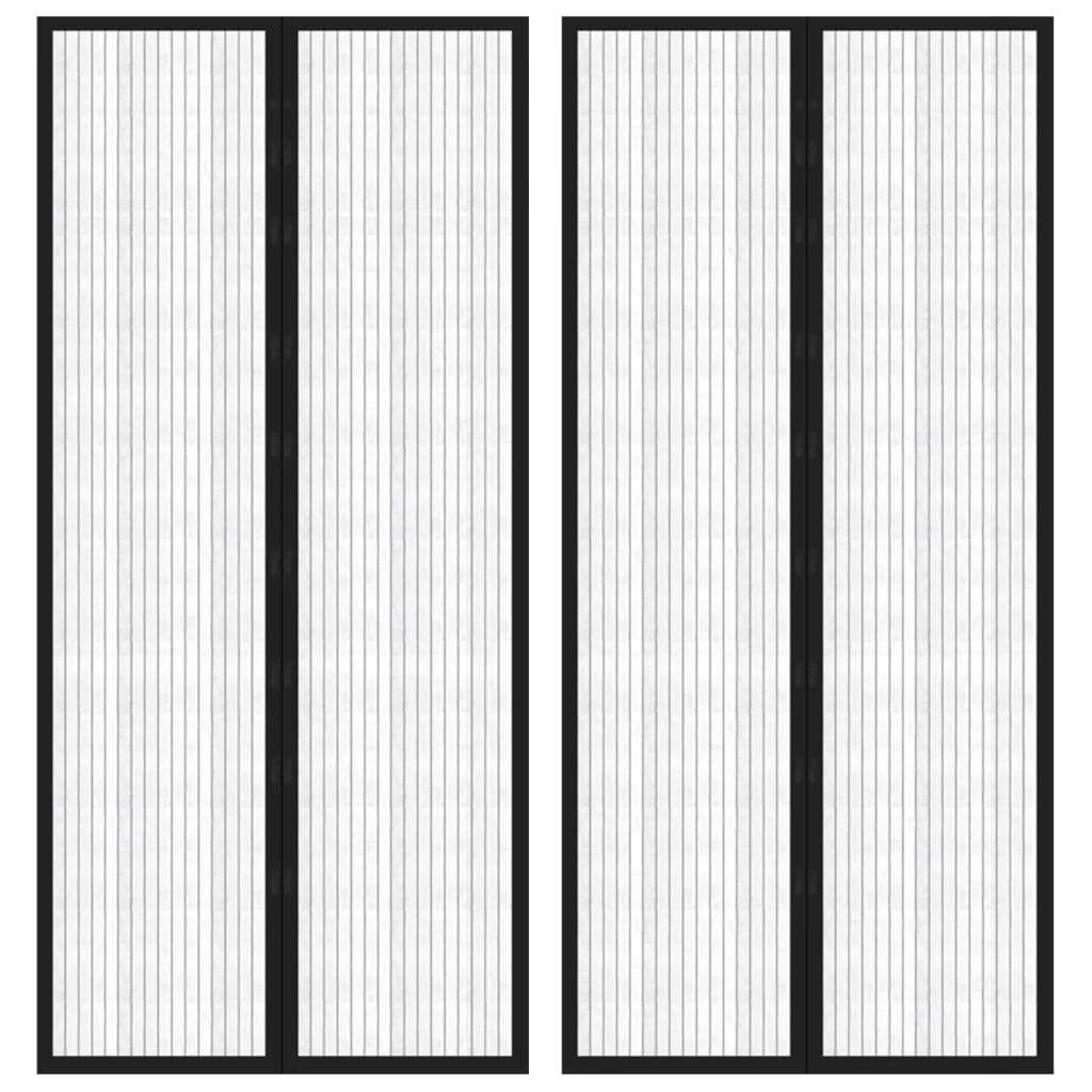 Závěs Do Dveří Proti Hmyzu Magnetický Černý