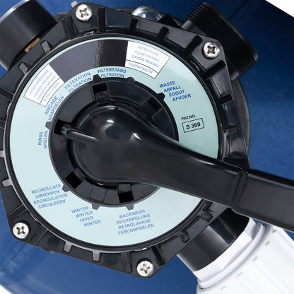 Písková Filtrace Se 7Cestným Ventilem 1000W Čerpadlo Modročerná