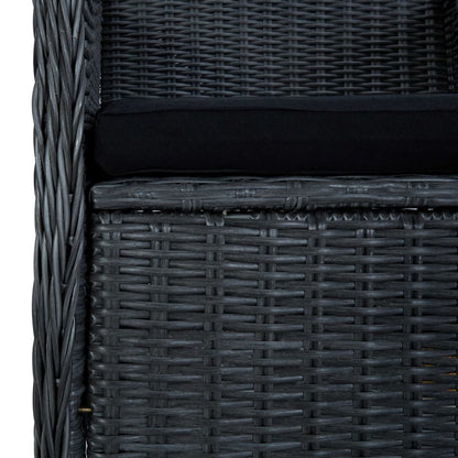 Zahradní Židle S Poduškami 2 Ks Polyratan Tmavě Šedé Tmavě Šedá