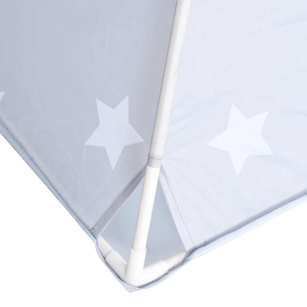 Dětské Týpí S Úložnou Taškou Polyester Šedé 115X115X160 Cm
