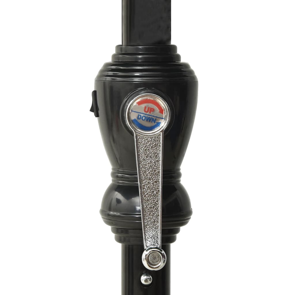 Zahradní Slunečník S Led A Ocelovou Tyčí Antracitový 2 X 3 M