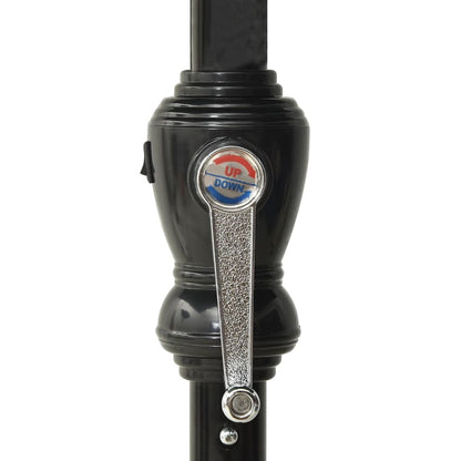 Zahradní Slunečník S Led A Ocelovou Tyčí Antracitový 2 X 3 M