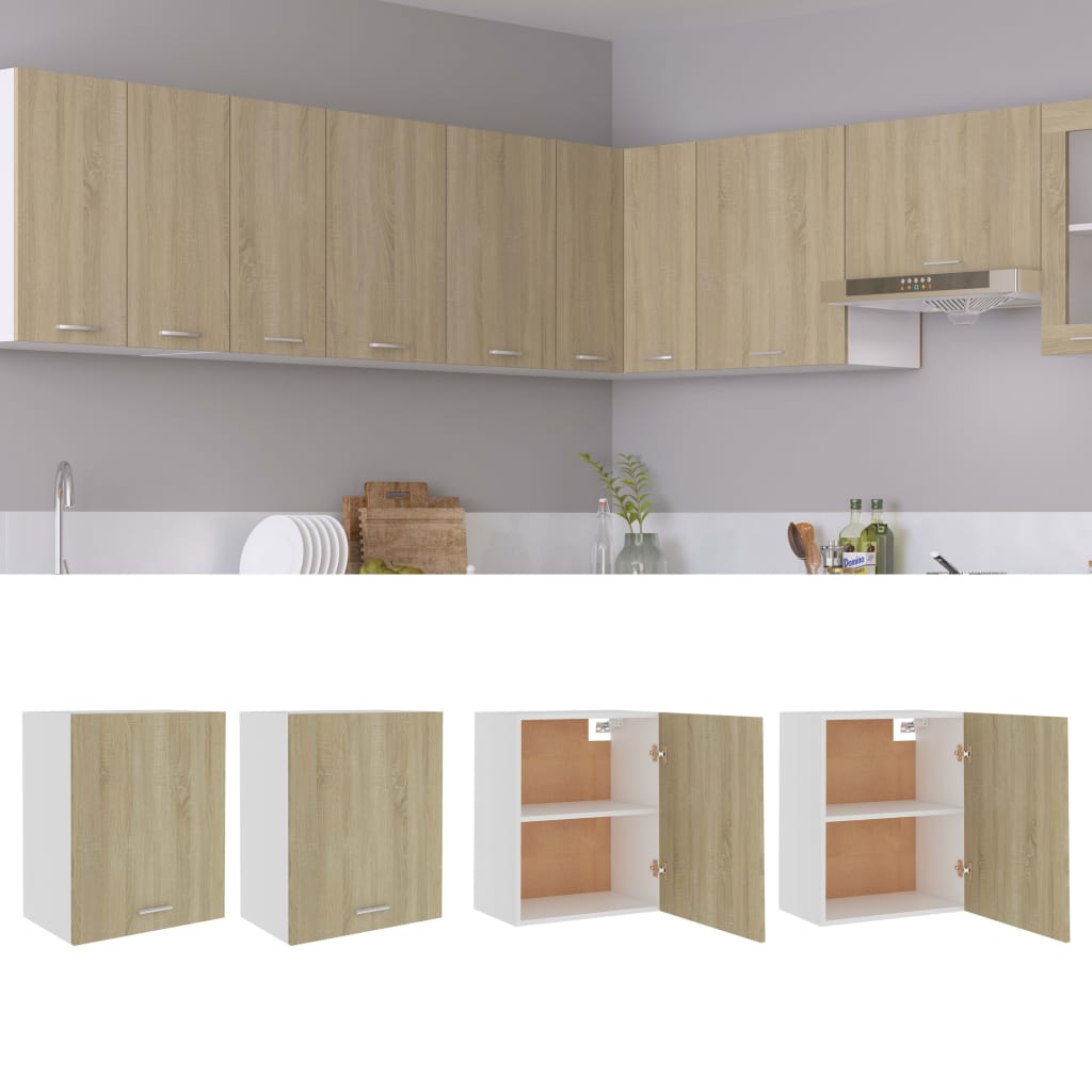 Závěsné Skříňky Lyon 2 Ks 50X31X60 Cm Kompozit Dub Sonoma