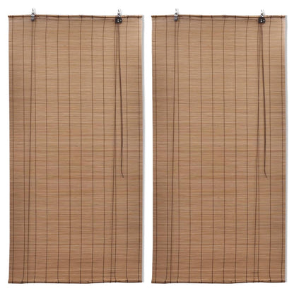 Zatemňovací Rolety Z Bambusu 2 Ks 80 X 160 Cm Hnědé