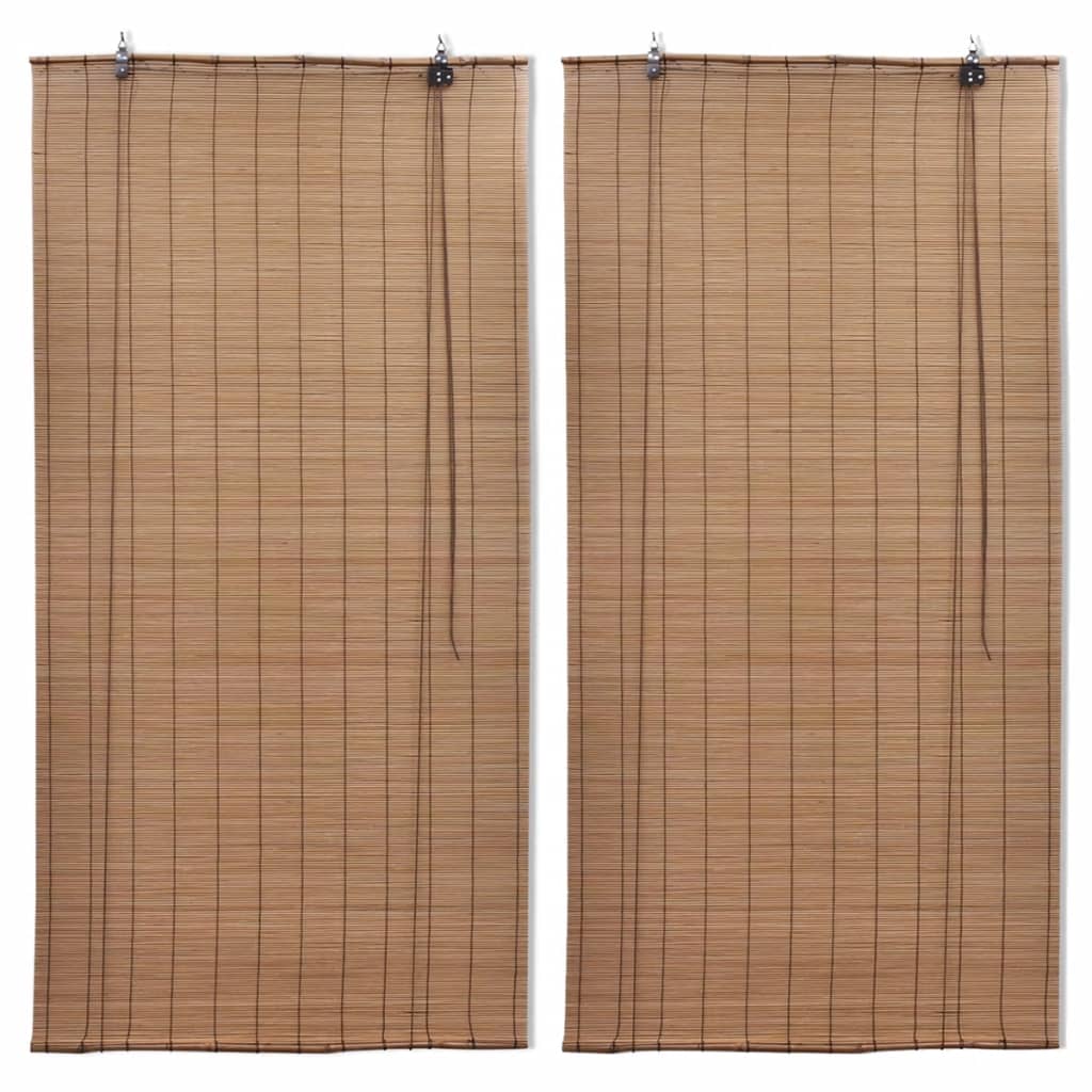 Zatemňovací Rolety Z Bambusu 2 Ks 100 X 160 Cm Hnědé