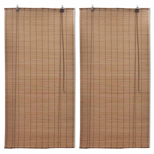 Zatemňovací Rolety Z Bambusu 2 Ks 100 X 160 Cm Hnědé