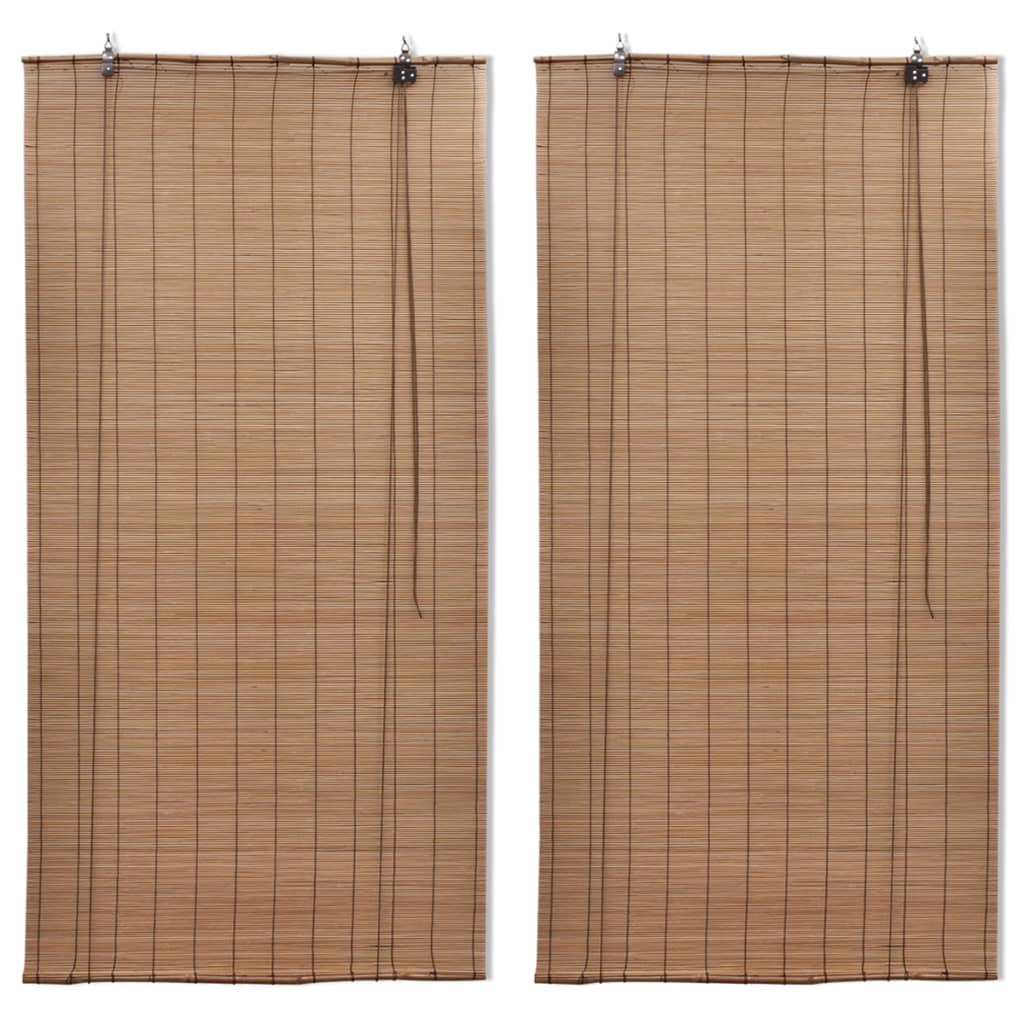 Zatemňovací Rolety Z Bambusu 2 Ks Hnědé 120 X 220 Cm