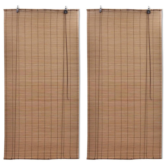 Zatemňovací Rolety Z Bambusu 2 Ks 150 X 220 Cm Hnědé