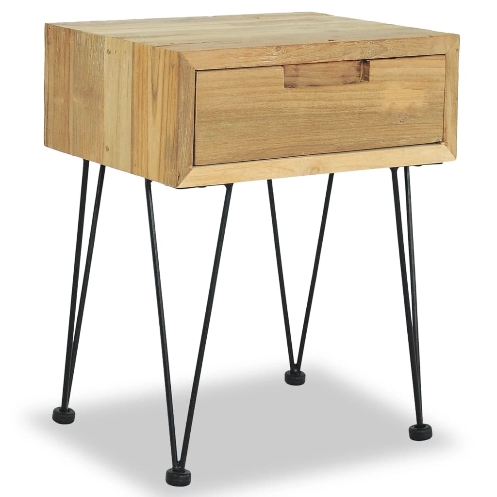 Noční Stolky 2 Ks 40 X 30 X 50 Cm Masivní Teak