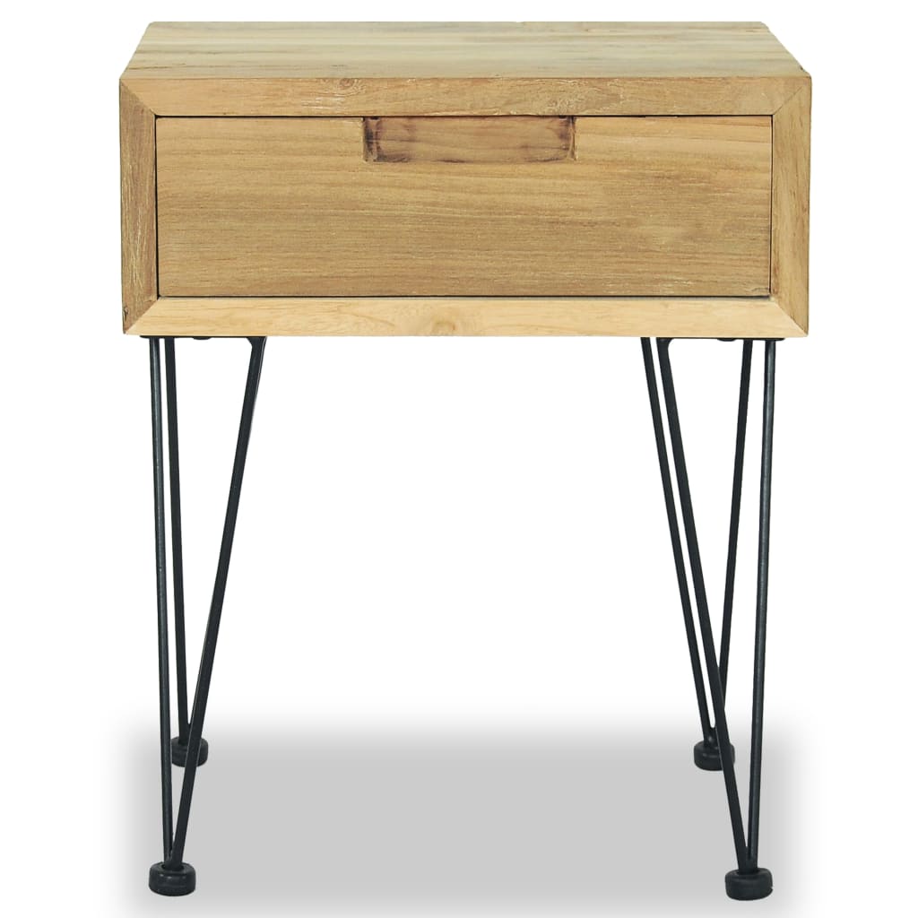 Noční Stolky 2 Ks 40 X 30 X 50 Cm Masivní Teak
