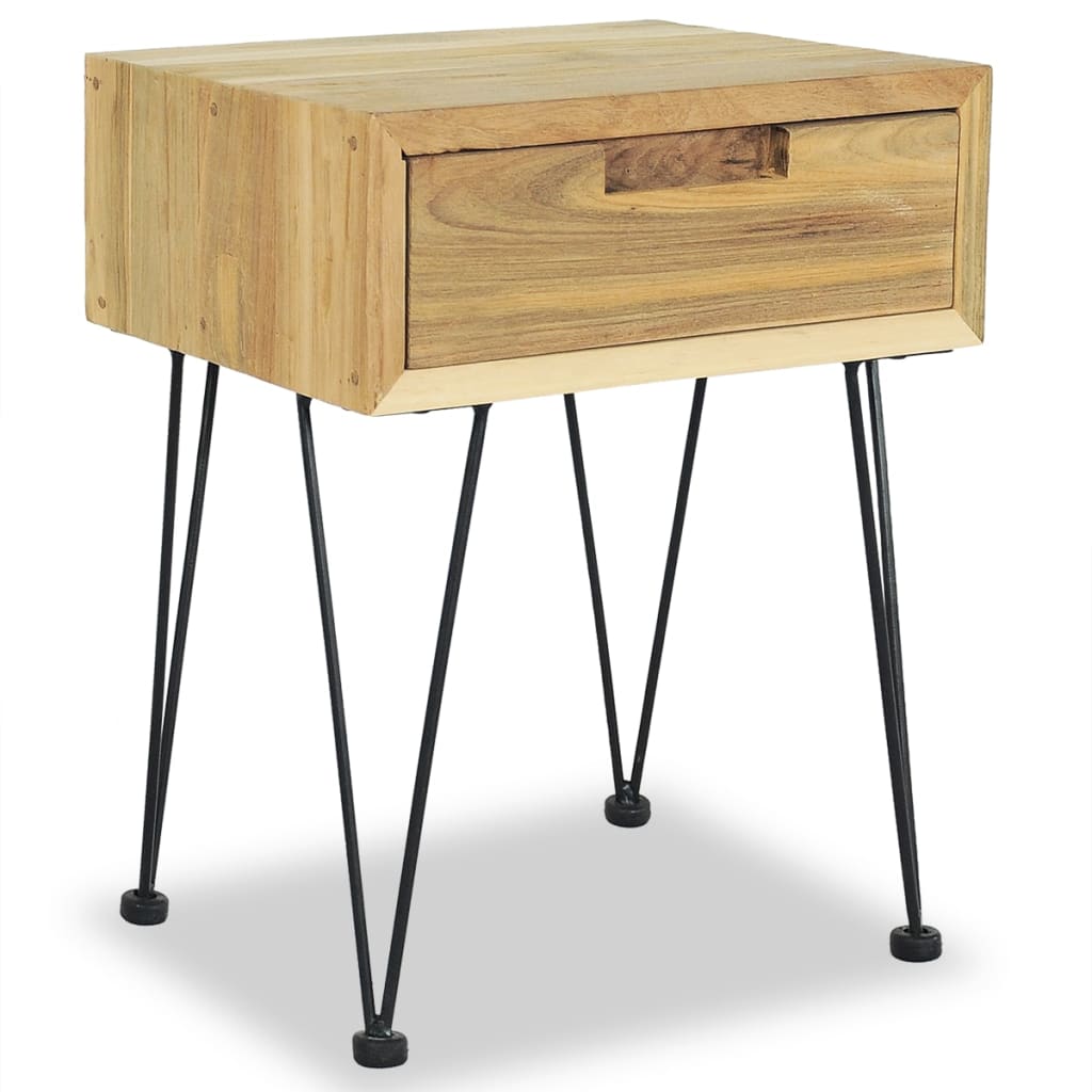 Noční Stolky 2 Ks 40 X 30 X 50 Cm Masivní Teak