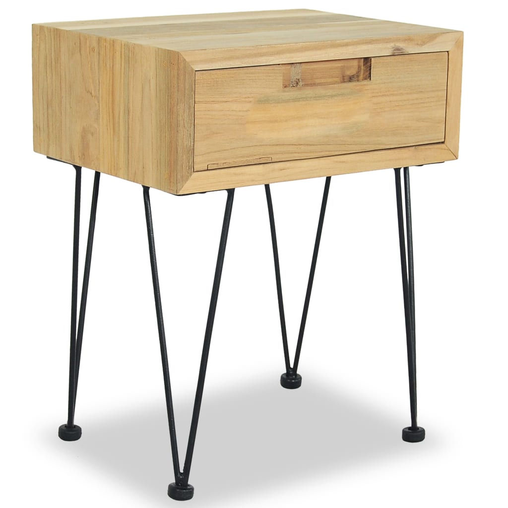 Noční Stolky 2 Ks 40 X 30 X 50 Cm Masivní Teak