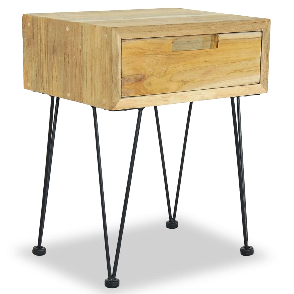 Noční Stolky 2 Ks 40 X 30 X 50 Cm Masivní Teak