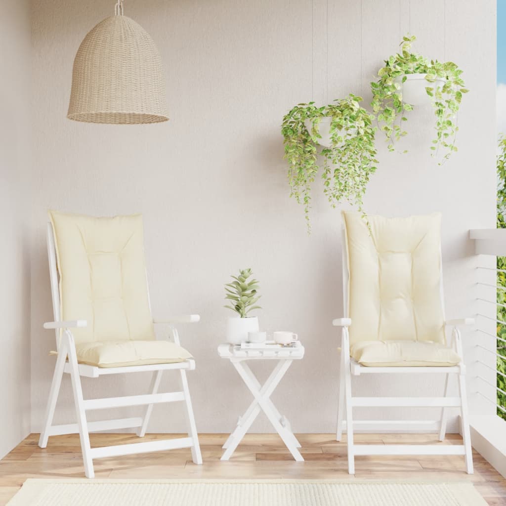 Podušky Na Židli S Vysokým Opěradlem 4 Ks Vzor Listů Textil