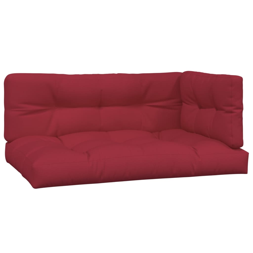 Podušky Na Palety 3 Ks Vínové Textil