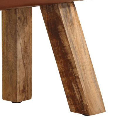 Lavice Gymnastický Kůň 58 Cm Hnědá Pravá Kůže A Mangovník