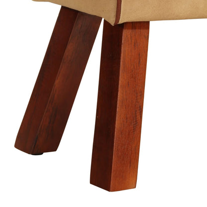 Lavice Gymnastický Kůň 58 Cm Hnědá Pravá Kůže A Mangovník