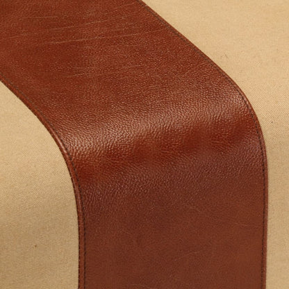 Lavice Gymnastický Kůň 38 Cm Hnědá Pravá Kůže A Mangovník