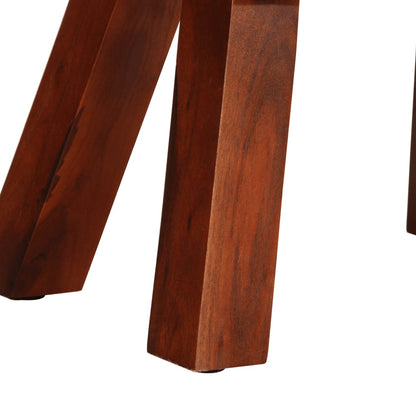 Lavice Gymnastický Kůň 38 Cm Hnědá Pravá Kůže A Mangovník