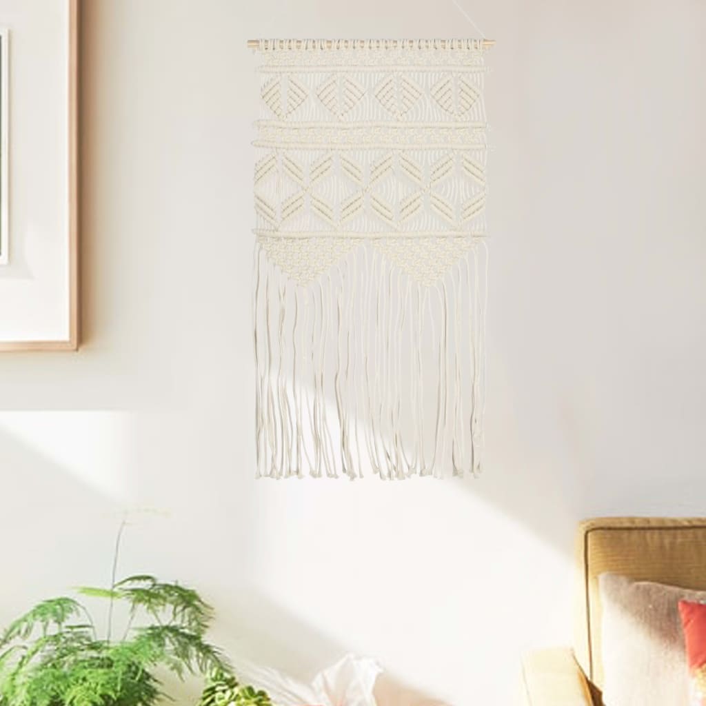 Nástěnný Závěs Macramé 40 X 80 Cm Bavlna