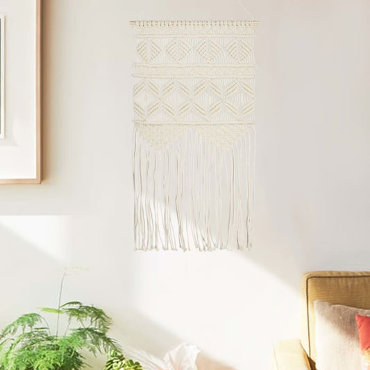 Nástěnný Závěs Macramé 40 X 80 Cm Bavlna