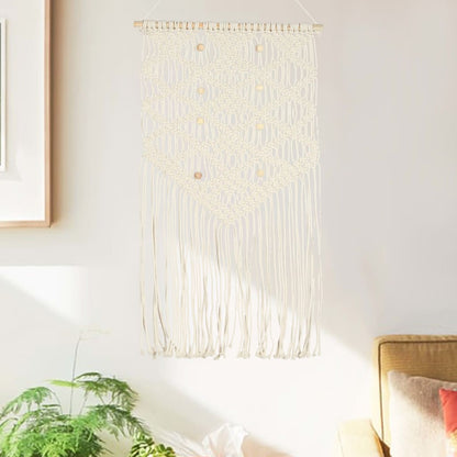 Nástěnný Závěs Macramé 40 X 80 Cm Bavlna