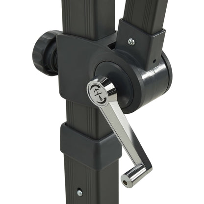 Boční Zahradní Slunečník S Tyčí A Led Světly Bordó