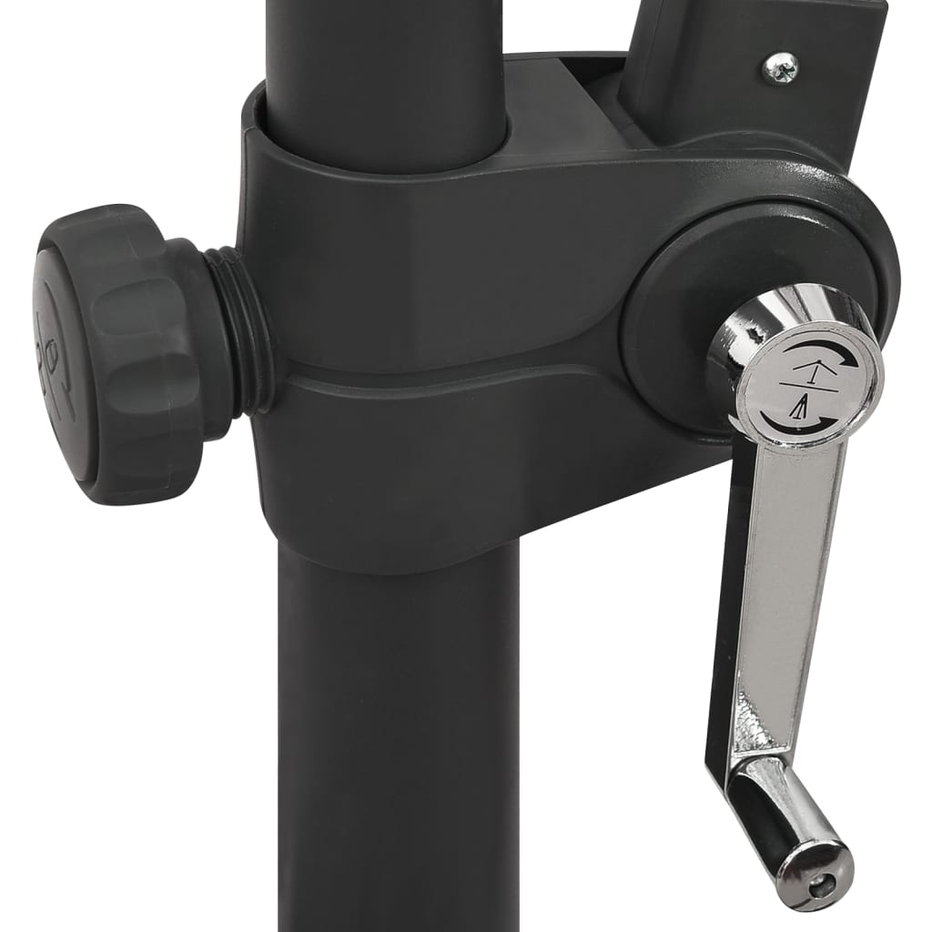 Boční Zahradní Slunečník S Tyčí A Led Azurově Modrý 300 Cm