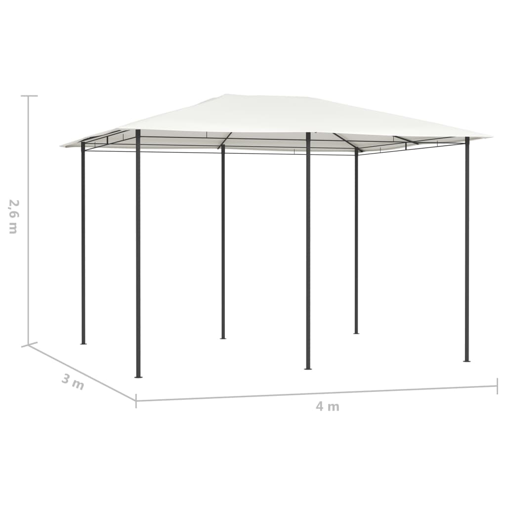 Altán 3 X 4 X 2,6 M Krémový 160 G/M² Krémová