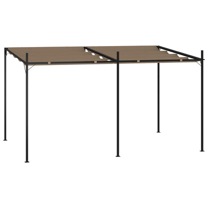 Altán Se Zatahovací Střechou 400 X 300 X 233 Cm Taupe