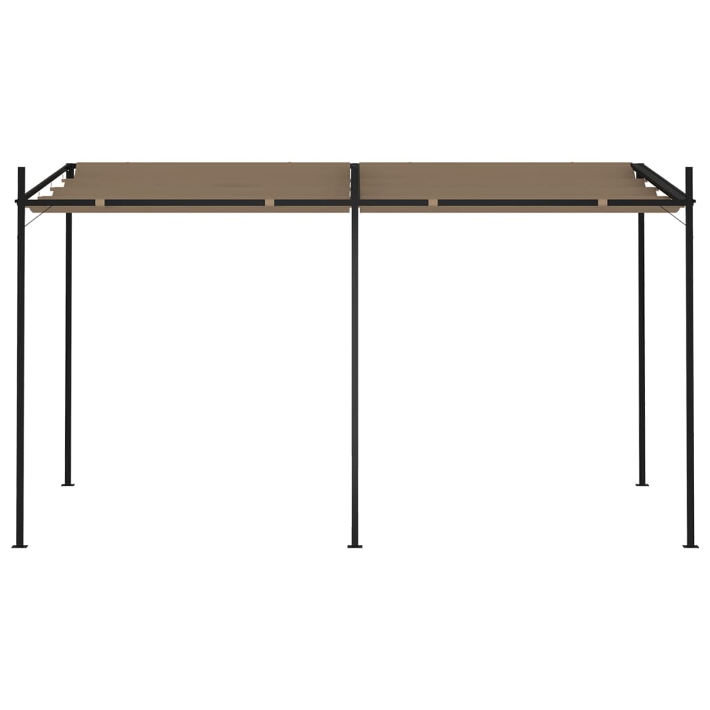Altán Se Zatahovací Střechou 400 X 300 X 233 Cm Taupe