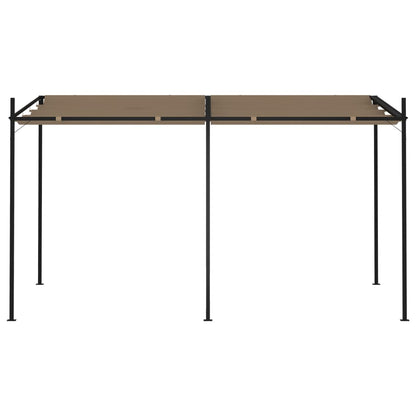 Altán Se Zatahovací Střechou 400 X 300 X 233 Cm Taupe