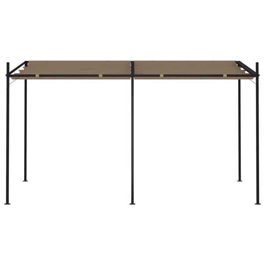 Altán Se Zatahovací Střechou 400 X 300 X 233 Cm Taupe