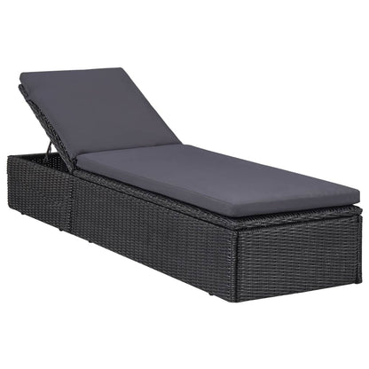 11Dílný Zahradní Jídelní Set Polyratan Černý