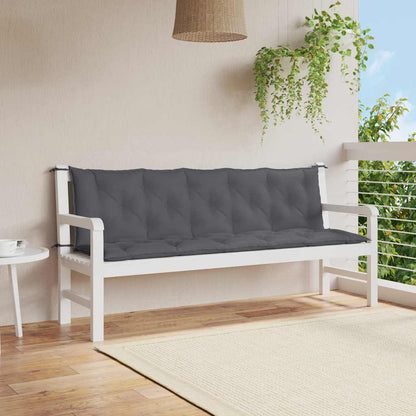 Podušky Na Zahradní Lavici 2 Ks Vzor Listů 150X50X7 Cm Textil