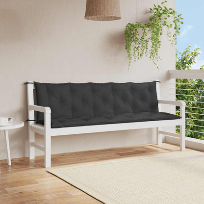 Podušky Na Zahradní Lavici 2 Ks Vzor Listů 150X50X7 Cm Textil