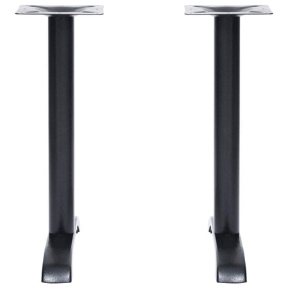 Nohy Pro Bistro Stoly 2 Ks Černé 61X8X72 Cm Litina