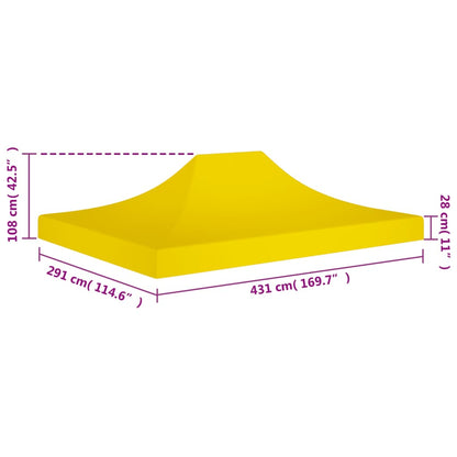Střecha K Party Stanu 4,5 X 3 M Žlutá 270 G/M²