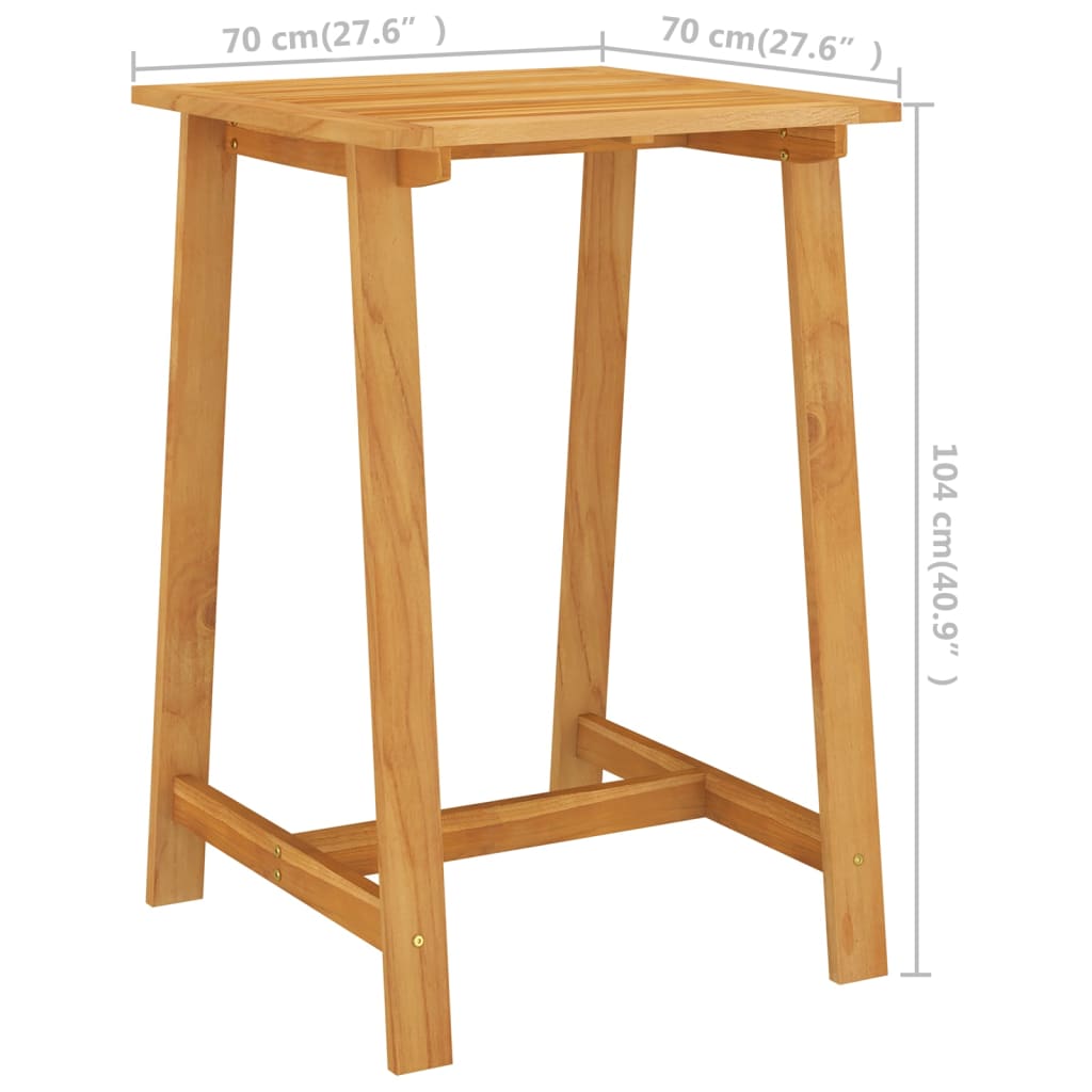 5Dílný Zahradní Barový Set Masivní Akáciové Dřevo
