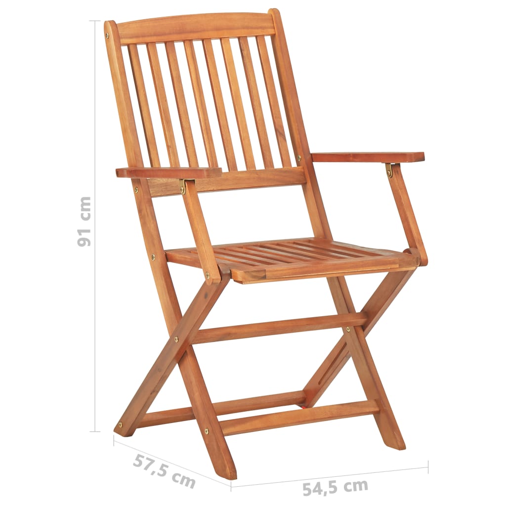 4Dílný Bistro Set Masivní Akáciové Dřevo